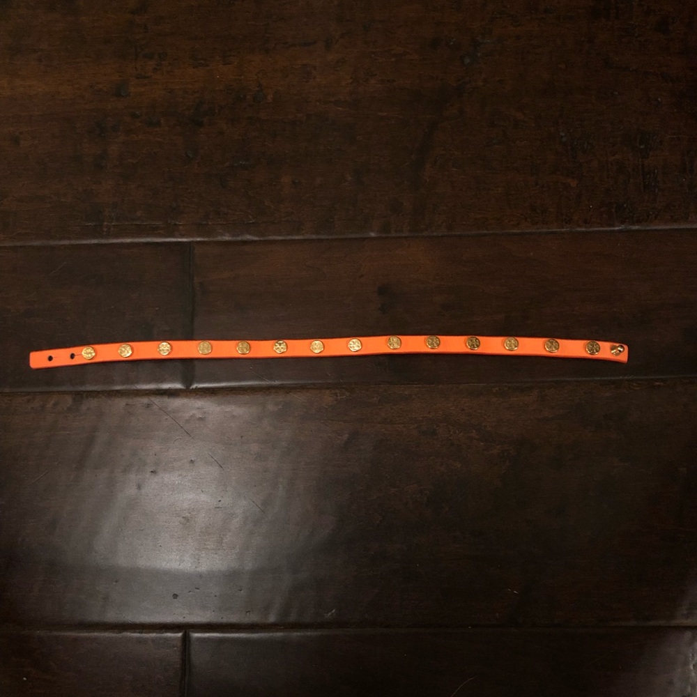 Tory Burch Orange Bracelet with gold studs
